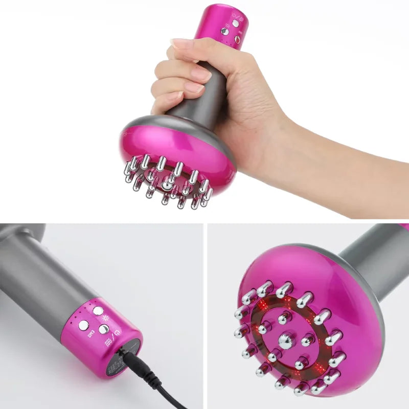 Electric Lymphatic Drainage Massage Machine Meridian Body Brush Microcurrent Anti-Cellulite Guasha Physiotherapy Device