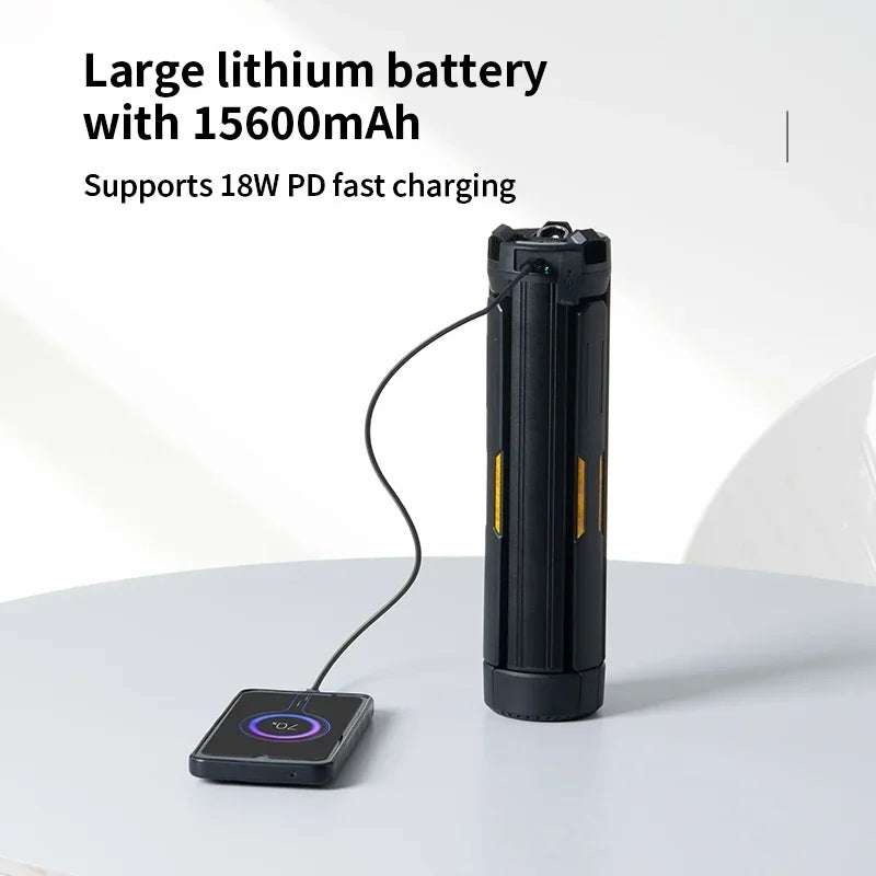 Telescopic Camping Light 15600mAh Rechargeable Lantern, Waterproof Collapsible Outdoor LED Flashlight for Hiking Tent
