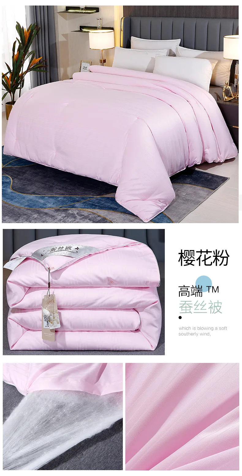 All cotton handmade 100% silk quilt, spring and autumn quilts, air conditioning quilts, summer quilts, core quilts