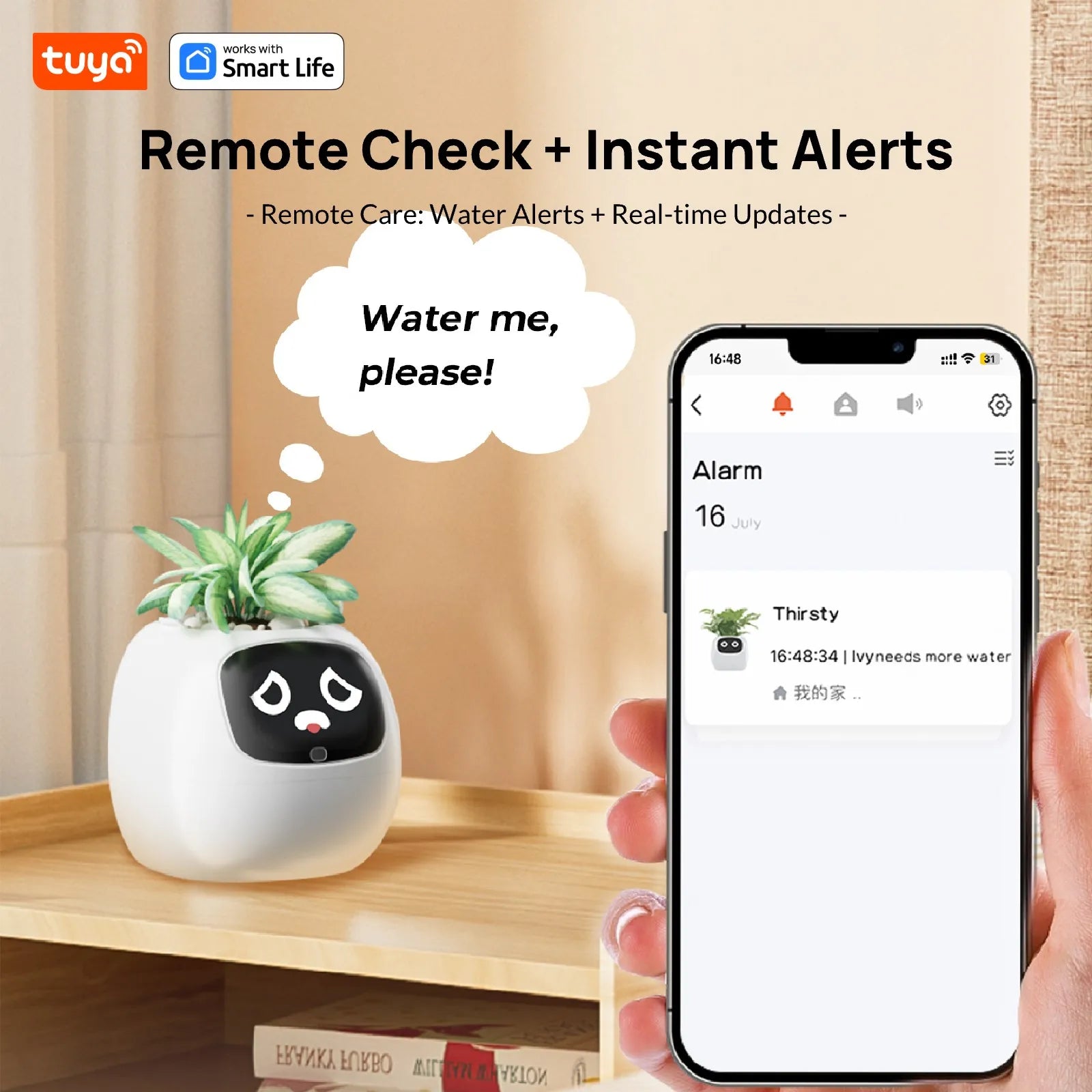 Pet Buddy lvy Plant care,made effortless, Al Plant Faces -See Feelings, Fix Needs  5 Interactive Gestures Unlocka Playful Life