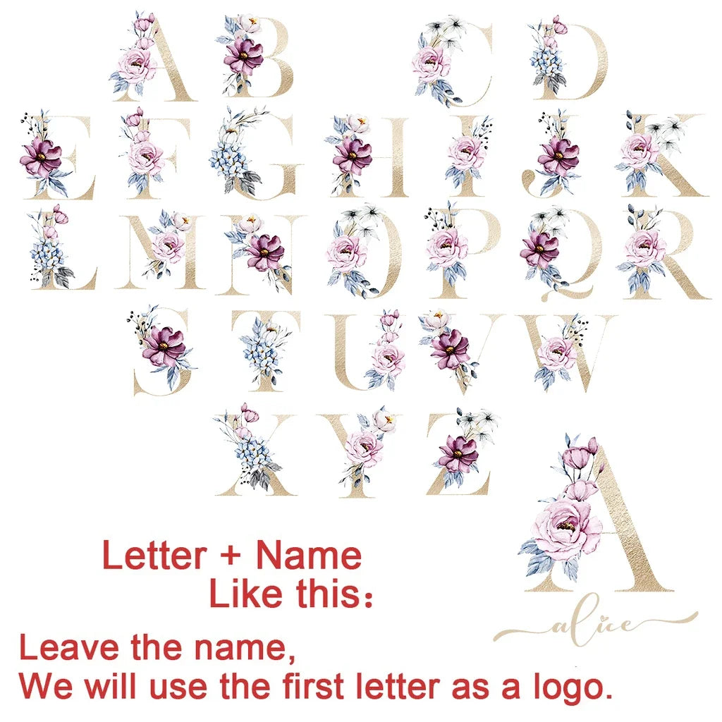 New Personalized Customized Name Letter Makeup Bag Wedding Bridesmaid Best Gift travel Shopping Perfume Lipstick Storage Bag