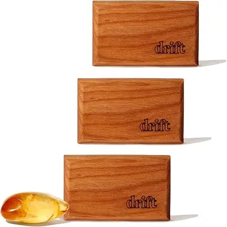 Drift Car Air Freshener - Wood Air Freshener - Car Odor Eliminator - Amber Scent Starter Kit