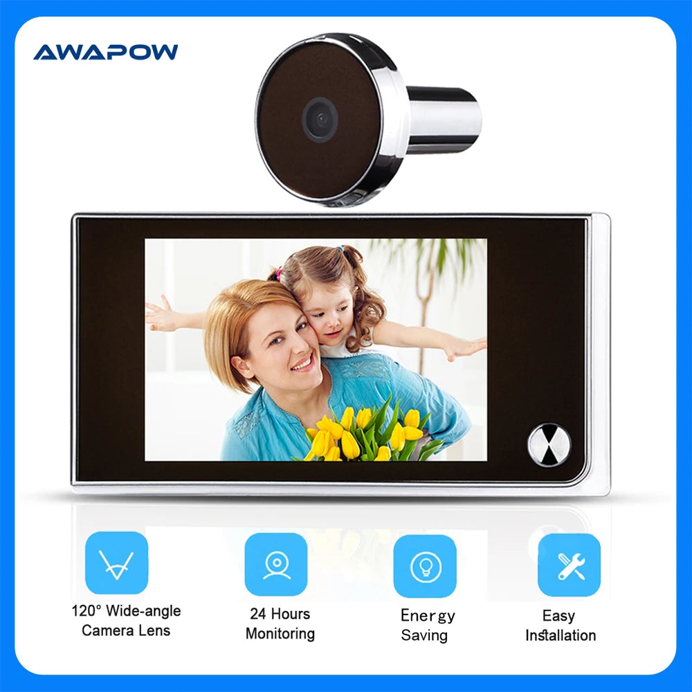 3.5-Inch Digital Door Peephole Camera with HD LCD Screen