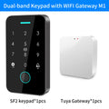 Dual RFID 125Khz+13.56MHz NFC Tuya Outdoor Fingerprint Access Control Keypad IP67 Waterproof Biometrics Door Opener with Gateway