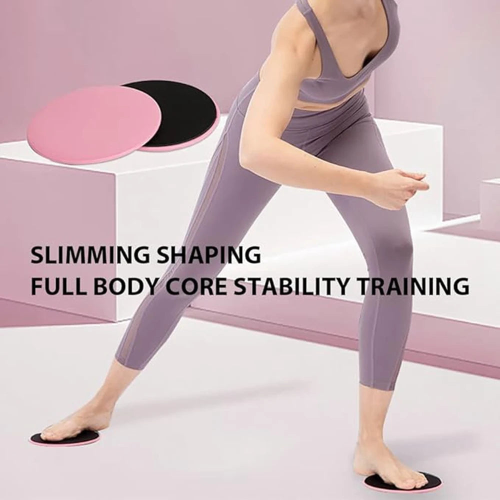 Pair of Core Sliders Fitness Gliding Discs Abdominal Exercise Tool for Yoga Pilates Gym