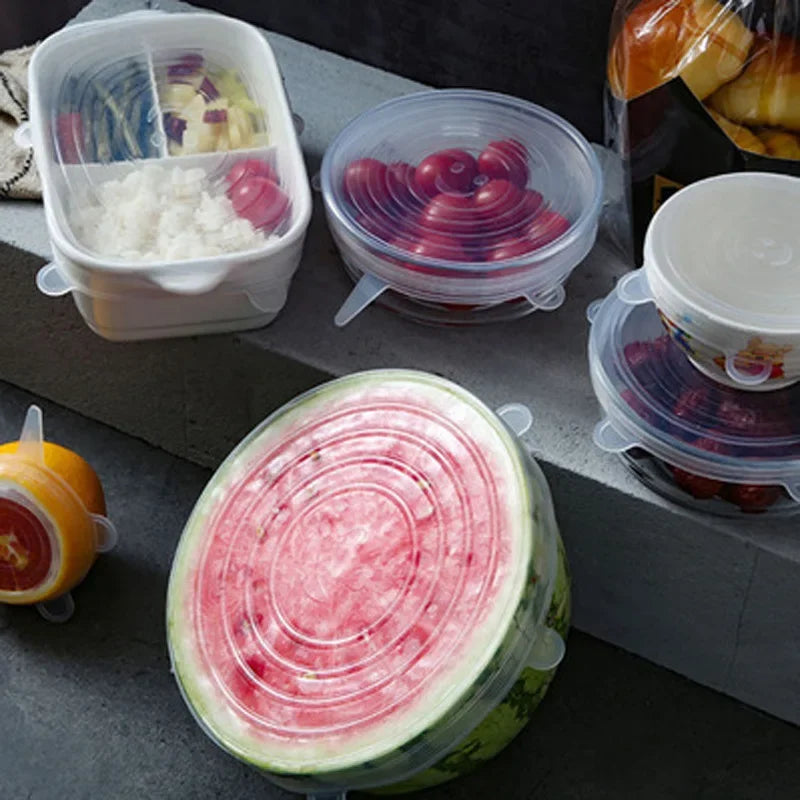 Reusable Silicone Stretch Lids for Food Storage