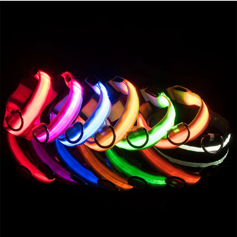 USB Rechargeable LED Glowing Collar for Pets