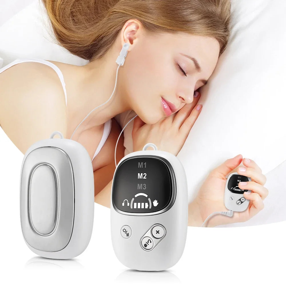 CES Sleeping Aid Microcurrent Stimulation Insomnia Electrotherapy Device Ear Clip Type Relieve Anxiety Depression Migraine