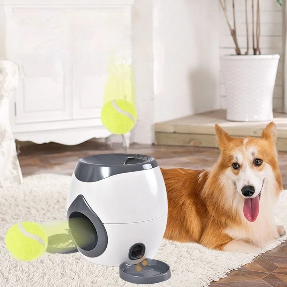 Automatic Dog Ball Launcher Dogs Tennis Food Reward Machine Interactive Dog Balls Thrower Slow Feeder for Small and Medium Dogs