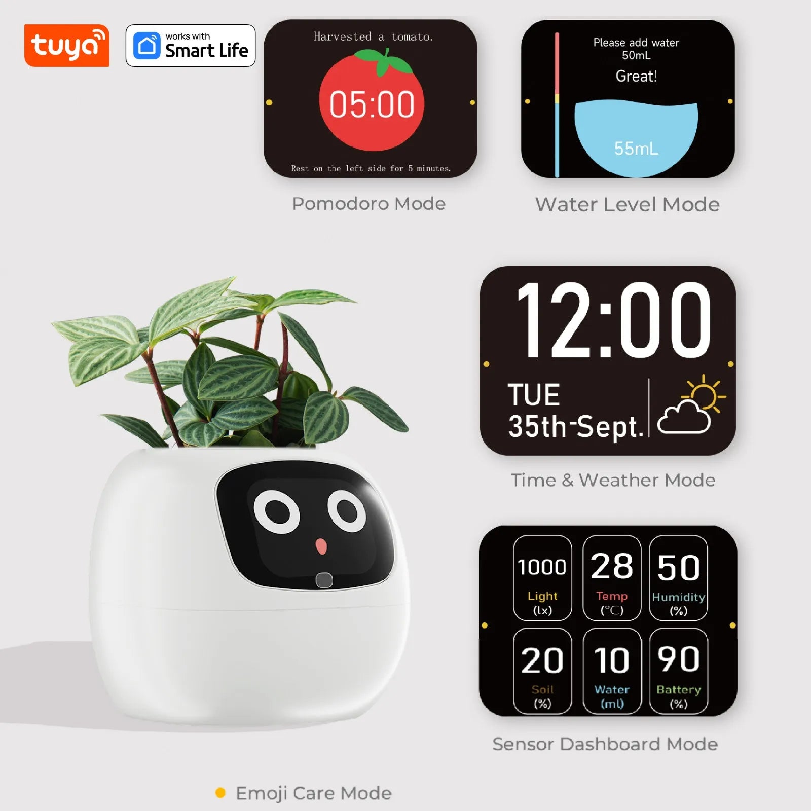 Pet Buddy lvy Plant care,made effortless, Al Plant Faces -See Feelings, Fix Needs  5 Interactive Gestures Unlocka Playful Life