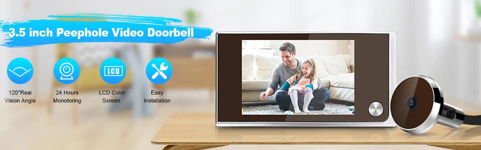 3.5-Inch Digital Door Peephole Camera with HD LCD Screen
