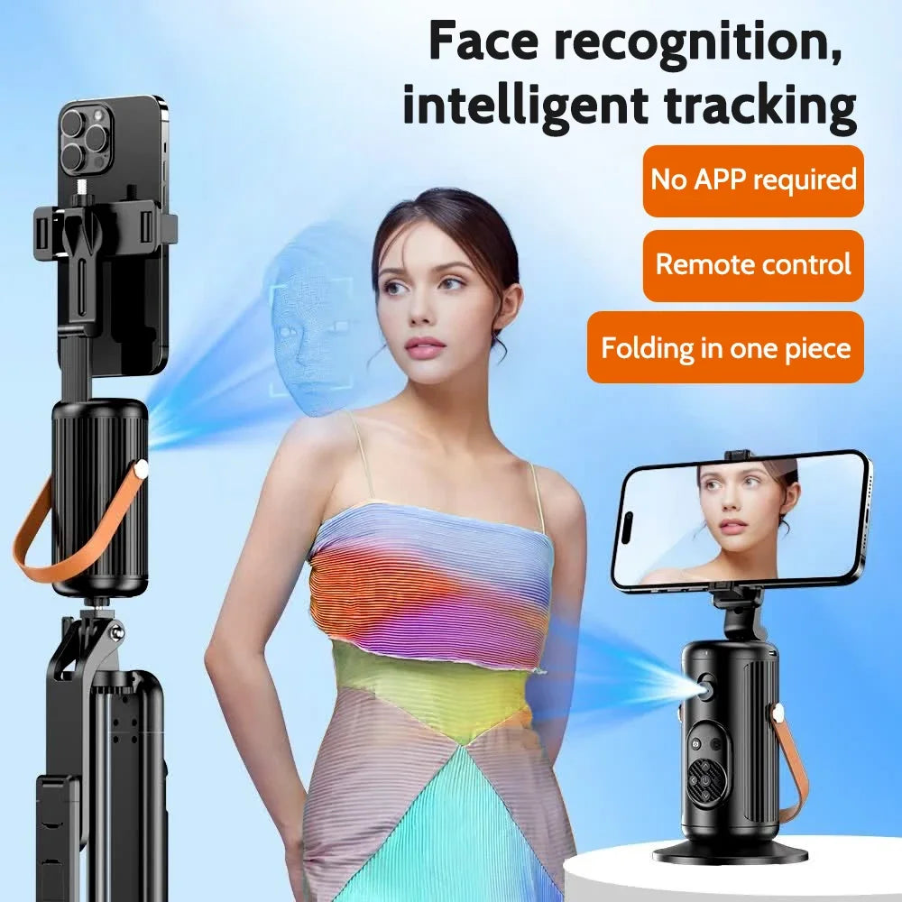 AI Intelligent Face Mobilephone Gimbal Fully Automatic Tracking Device With Remote Control Mobile LiveStreaming Stand Stabilizer