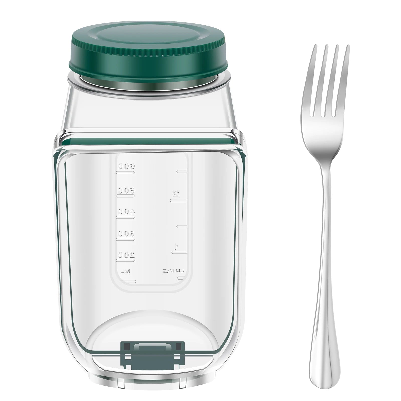 Salad Pod Fruit Vegetable Salad Storage Jar Side Open Portable Container,Home,Office,Travel,Outdoor Salad Container for Lunch