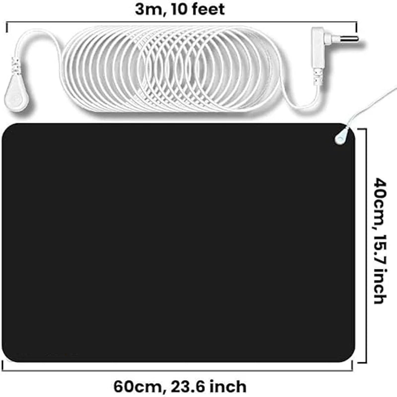60*40cm Grounding Pad With 10 Feet Ground Wire Sleep Mat Desk Mat for Better Sleep Reduce Pain Better Healthy Yoga Massage Mat