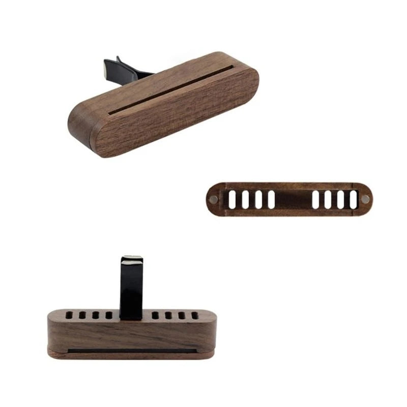 Wood  Car Air Freshener Vent Clips Long Lasting Essential Oil Diffuser Upgrades for A Luxurious Driving Experience D7YA