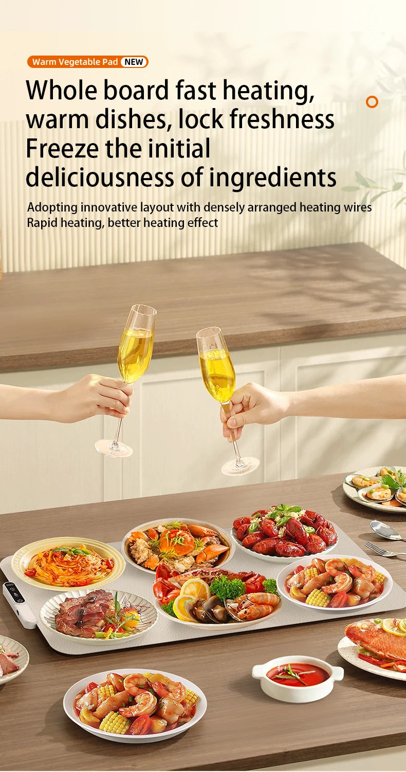 HOMEFISH Multifunctional Silicone Warming Board Home Easy Store Foldable Waterproof Oil Resistant Insulated for Hot Meals