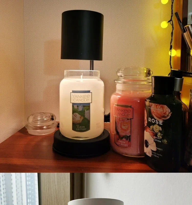 Candle Warmer Lamp with Timer Dimmable Light Scented Wax Melter Simple Table Lamp for Bedroom Home Office Decor