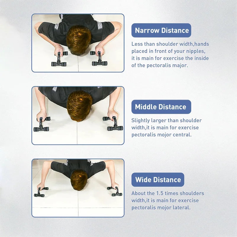 U-Shaped Push-Up Bars with Anti-Slip Foam Grip