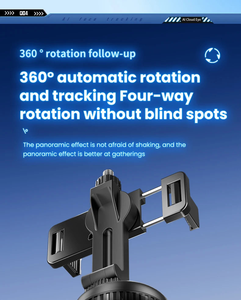AI Intelligent Face Mobilephone Gimbal Fully Automatic Tracking Device With Remote Control Mobile LiveStreaming Stand Stabilizer