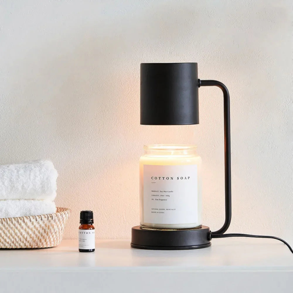 Candle Warmer Lamp with Timer Dimmable Light Scented Wax Melter Simple Table Lamp for Bedroom Home Office Decor