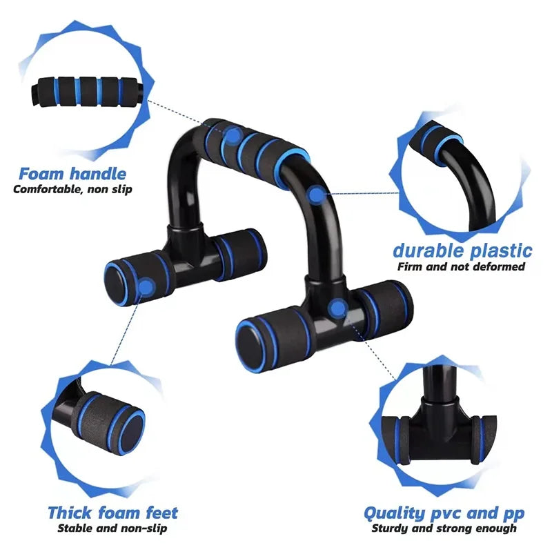 U-Shaped Push-Up Bars with Anti-Slip Foam Grip