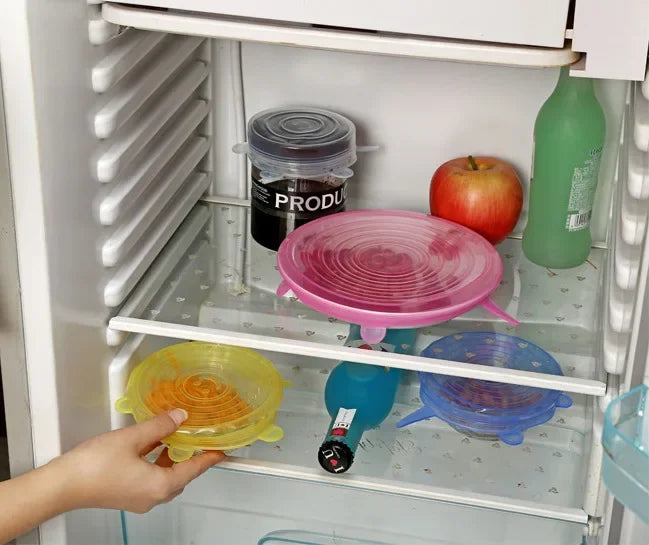 Reusable Silicone Stretch Lids for Food Storage