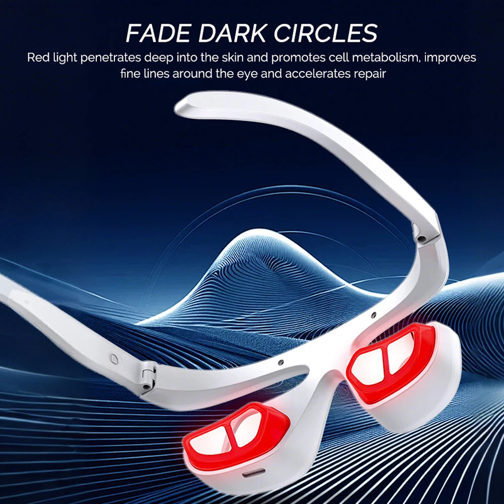 Eye Massager 3 Gear Red light Remove Eye Bags Dark Circles Puffiness Hot Compress Eye Relieve Eye Fatigue Wireless Use
