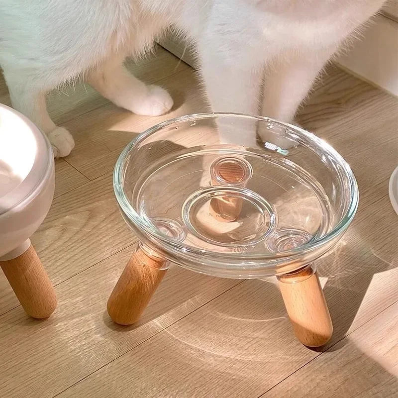 1pcs Cat Bowl Dog Bowl Elevated Pet Feeder with Neck Protection Plastic Water Basin for Cats Dogs Non-Slip Pet Food Dish