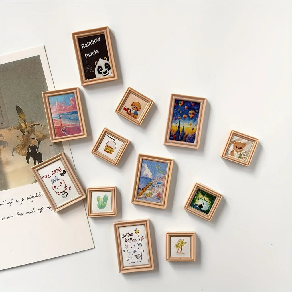 6Pcs Mini Photo Frames, Fridge Magnets for Home Decoration, Magnet Gifts