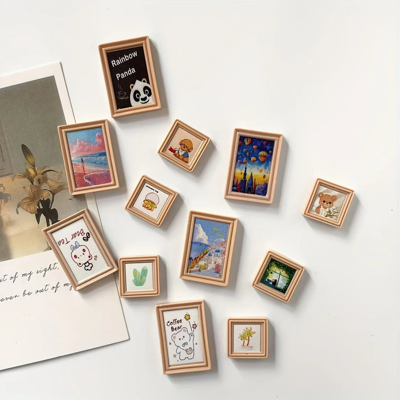 6Pcs Mini Photo Frames, Fridge Magnets for Home Decoration, Magnet Gifts