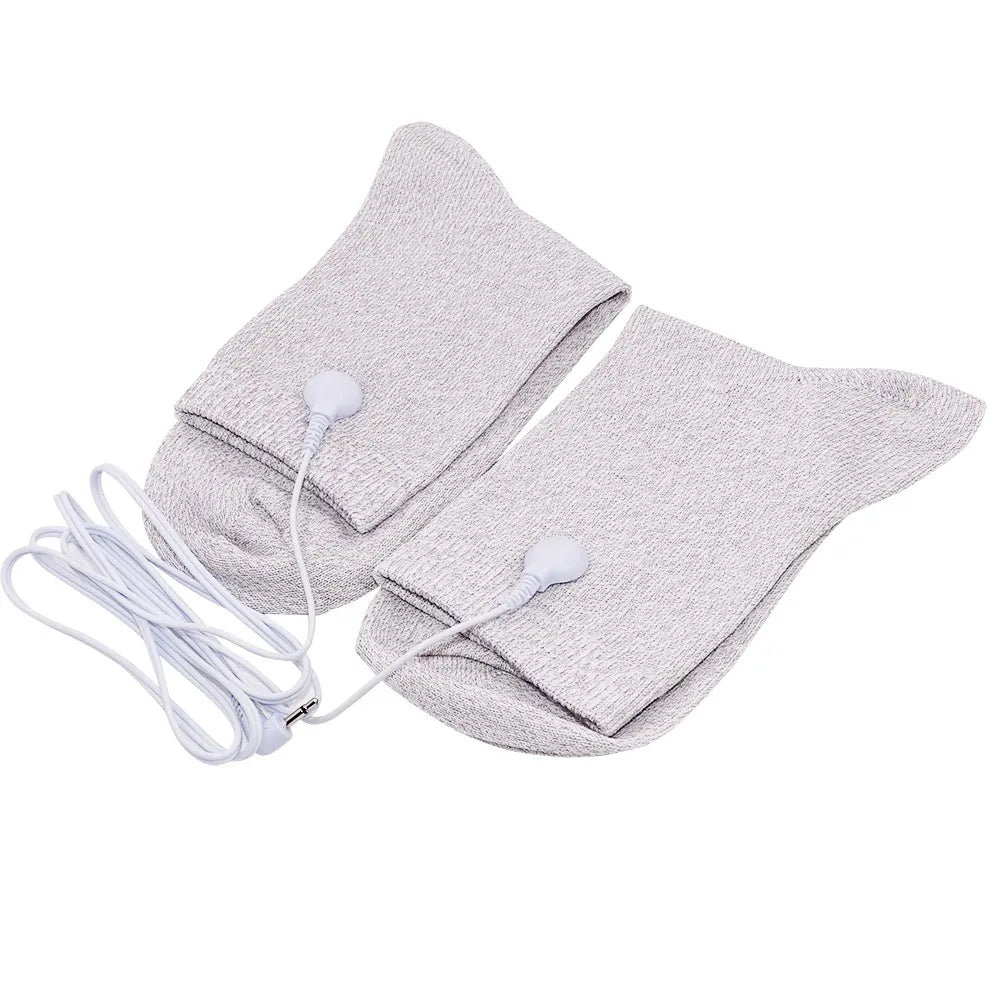 TENS EMS Electrode Electric Massager Accessories Glove Sock Bracer Slipper Cable Conductive Silver Fiber for Body Massage Pads