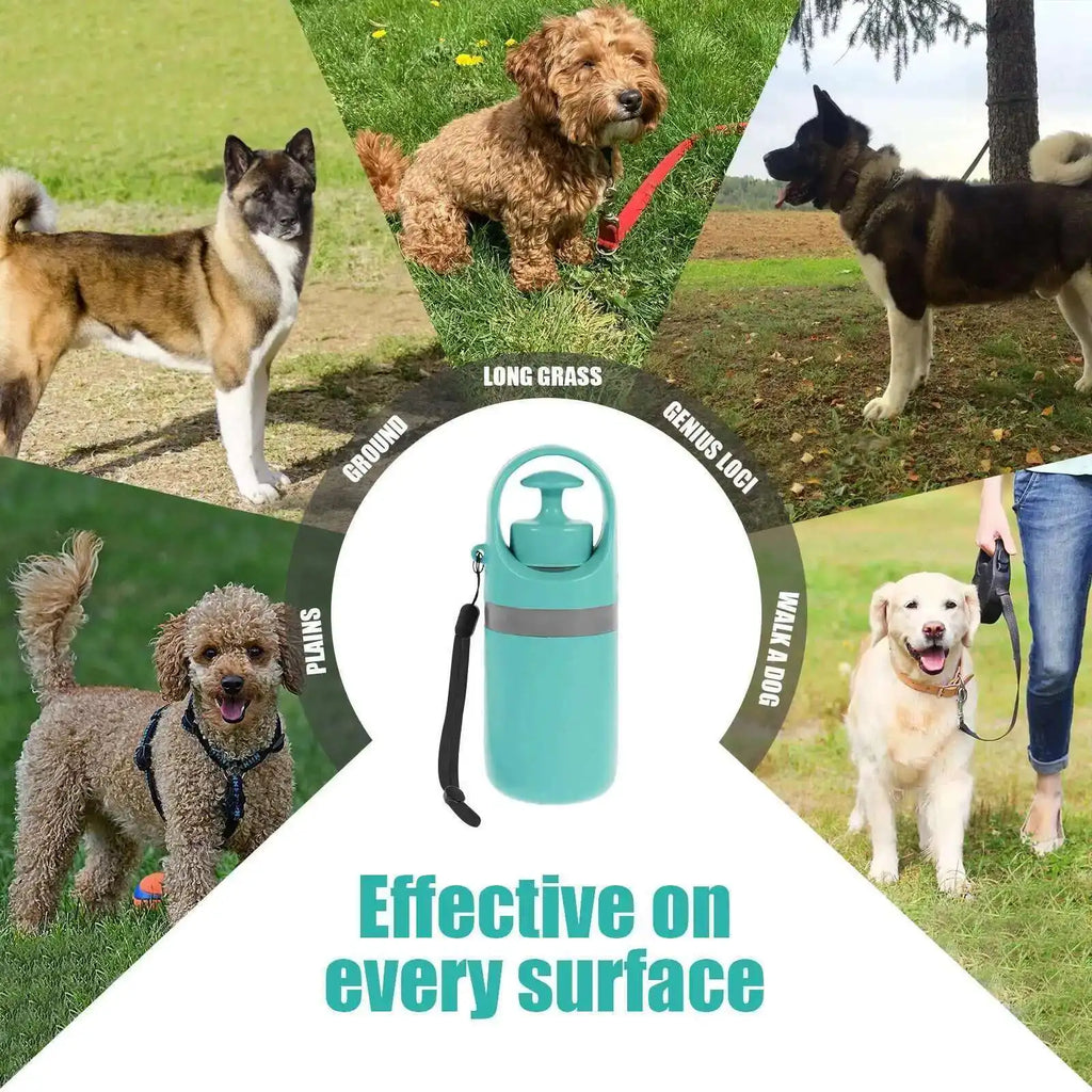 Portable Dog Pooper Scooper Pet Waste Pick-up Outdoor Cleaner Built-in Garbage Bag Handheld Pet Poop Grabber No Touch Design