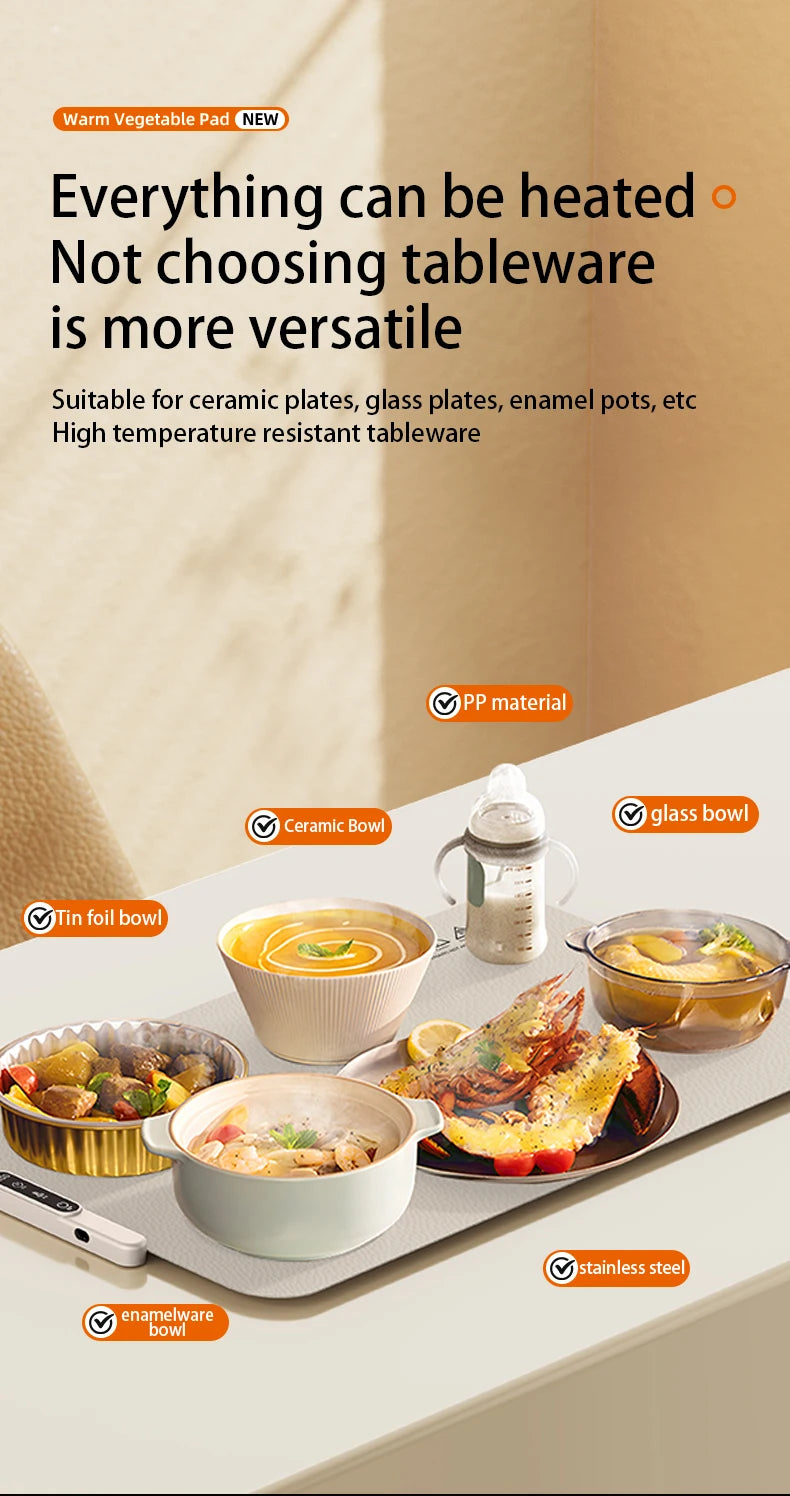 HOMEFISH Multifunctional Silicone Warming Board Home Easy Store Foldable Waterproof Oil Resistant Insulated for Hot Meals
