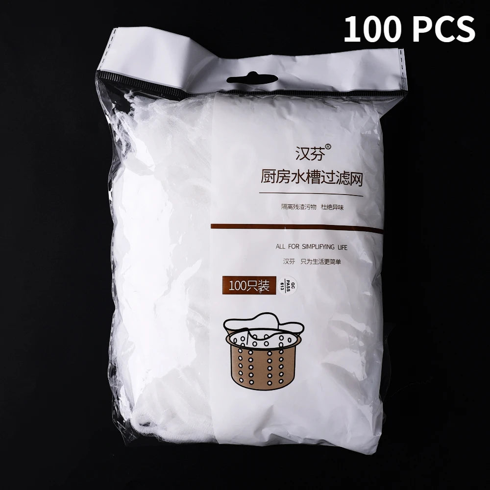 30/200Pcs Disposable Kitchen Sink Filter Sewer Drain Anti-blocking Garbage Bag Pool Leak Mesh Bag Mesh Strainer Sink Garbage Net