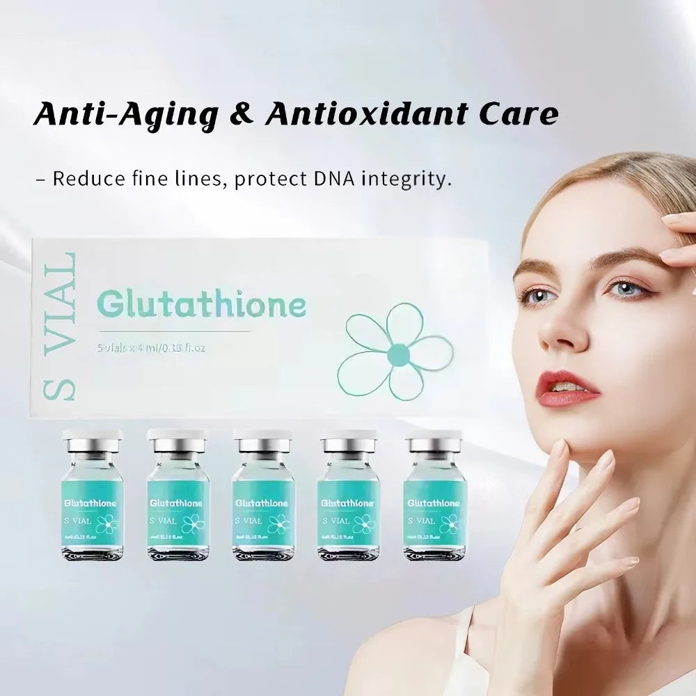 Glutathione Ampoule Essence 4ml×5 - Deep Moisturizing Facial Serum for Brightening & Firmness