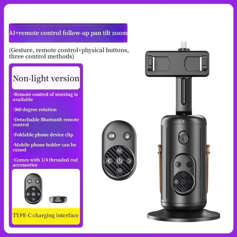 AI Intelligent Face Mobilephone Gimbal Fully Automatic Tracking Device With Remote Control Mobile LiveStreaming Stand Stabilizer