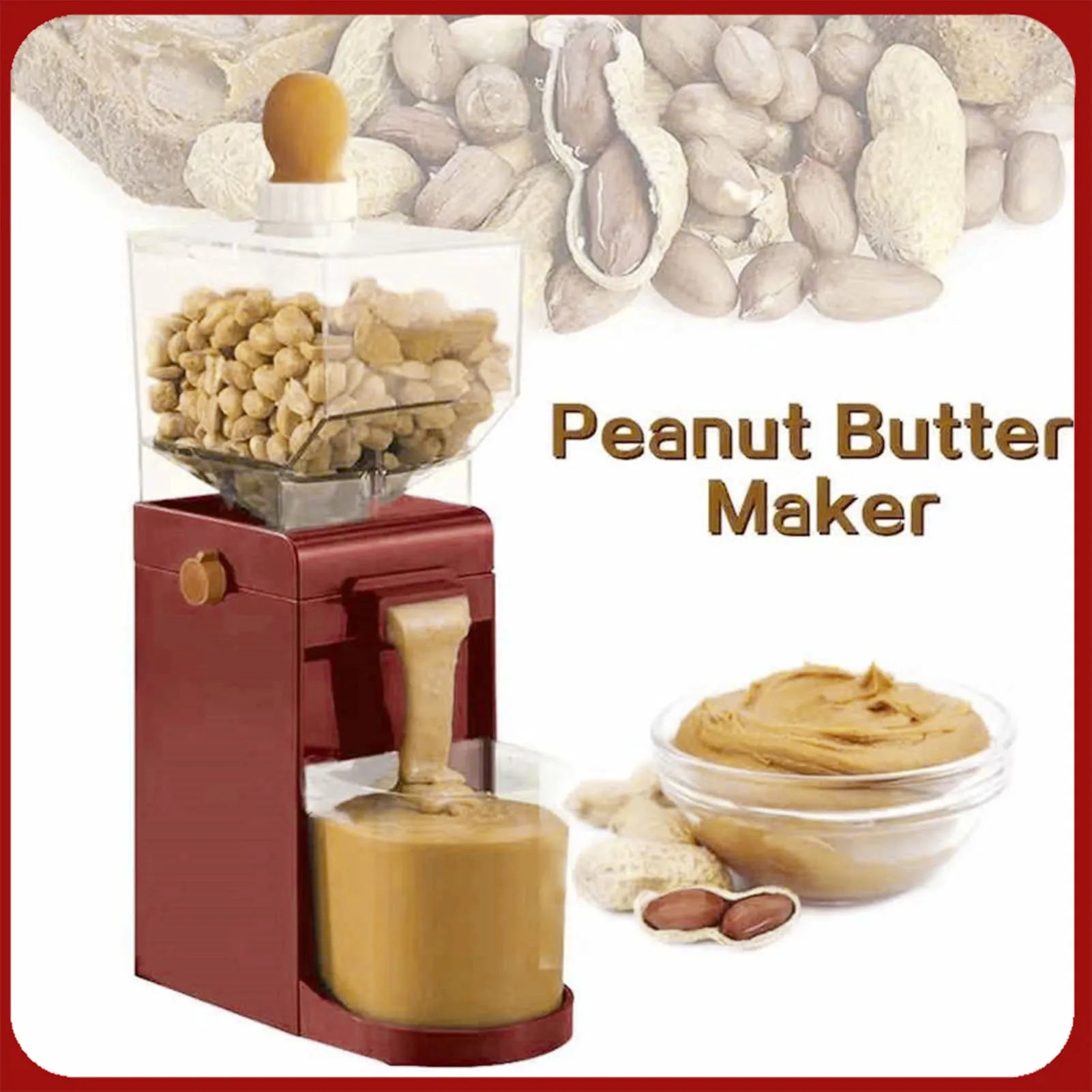 Peanut Butter Maker Home Electric Grain Grinder Anti Slip Sesame Sauce Mill Nut Butter Machine for Groundnut Almonds Cashews
