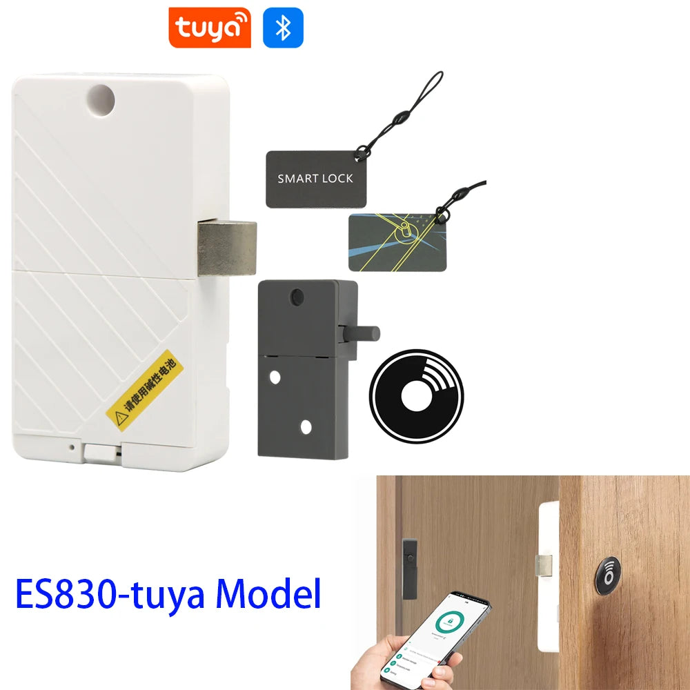 Tuya APP Fingerprint Smart Drawer Cabinet Invisible Lock Ic Card Unlock Cabinet Furniture Electronic Keyless Sensor Lock