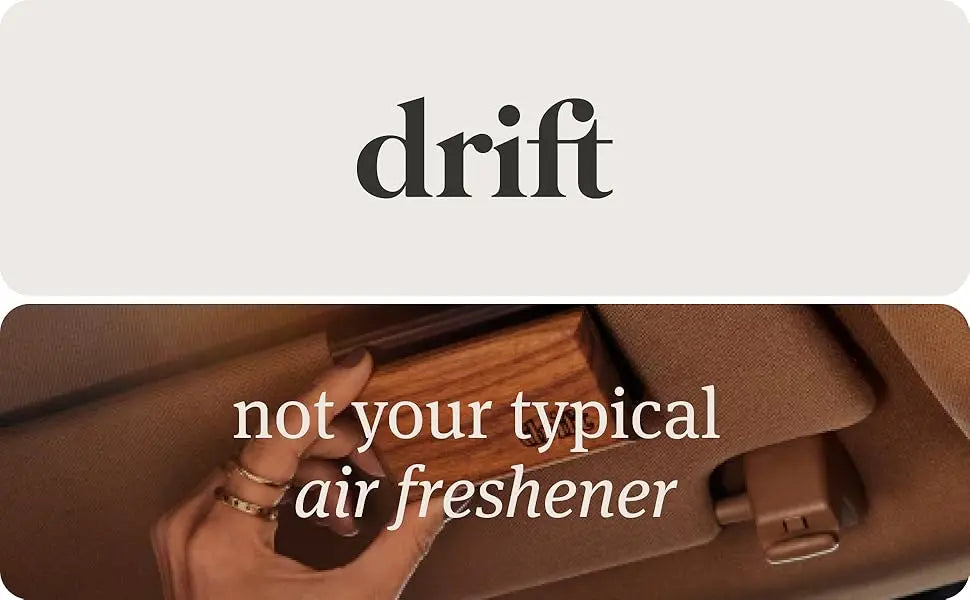 Drift Car Air Freshener - Wood Air Freshener - Car Odor Eliminator - Amber Scent Starter Kit