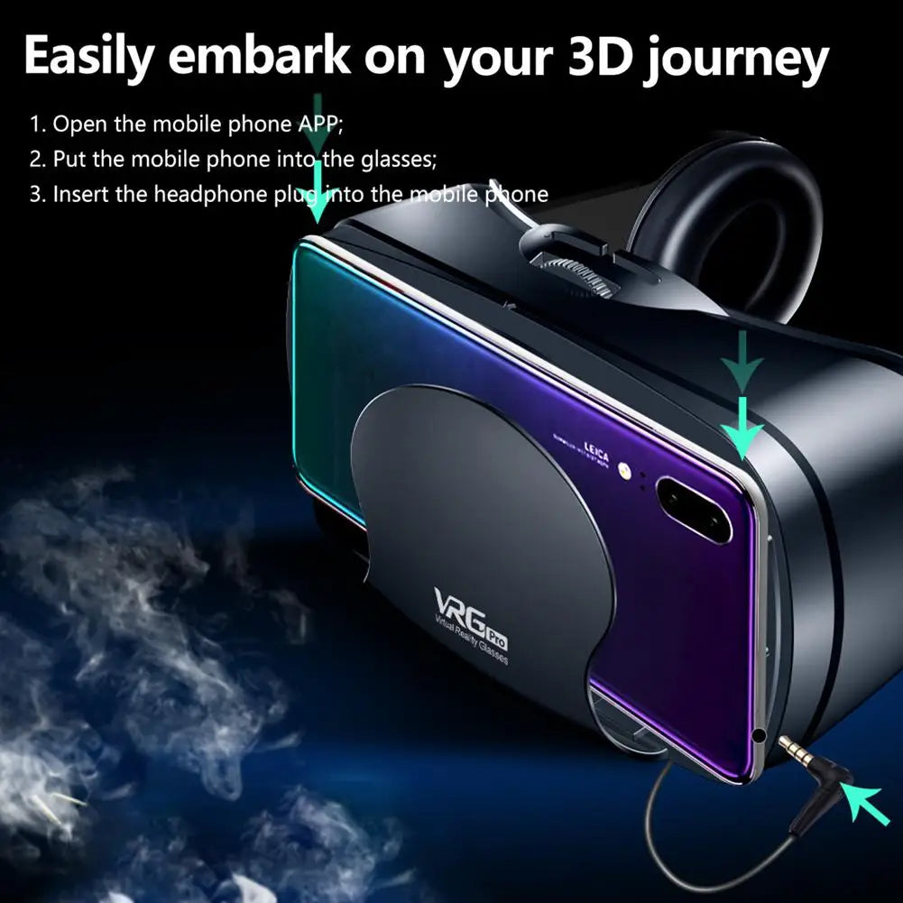 VRG Pro 3D Virtual Reality VR Glasses Devices Headset Viar Goggles Helmet Lenses Smart For Phone Smartphones Viewer Cell Devices