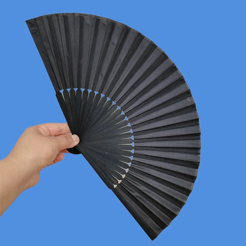 Vintage Black Folding Hand Fan