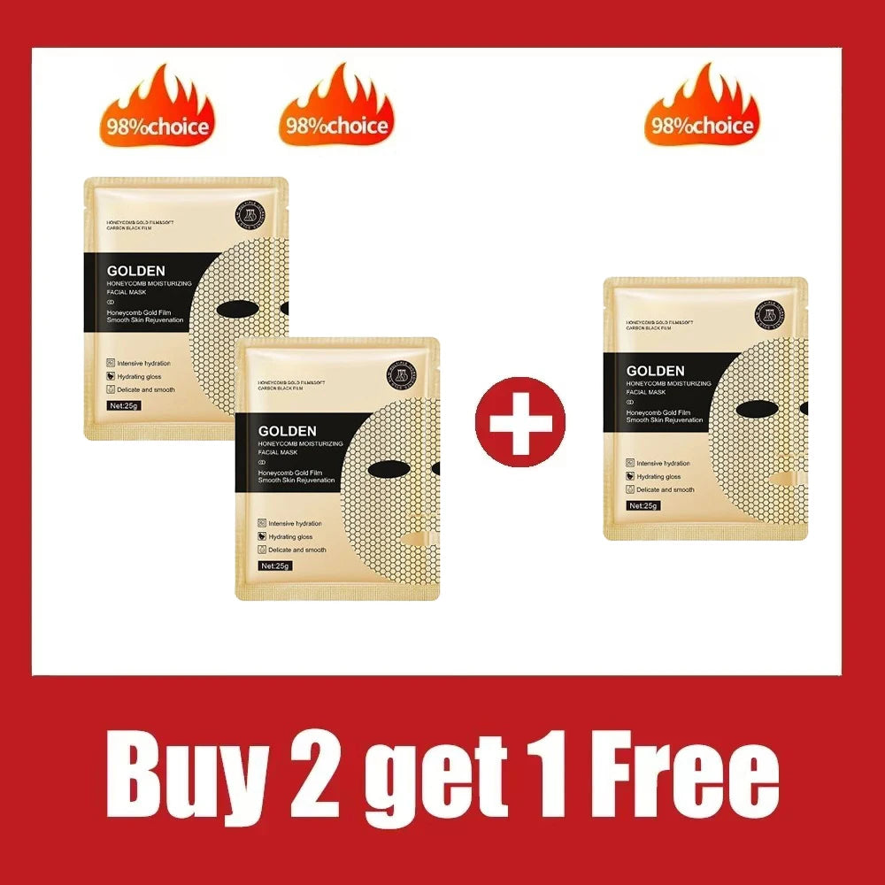 24K Gold Moisturizing Facial Masks skincare Firming Nourishing Smooth Skin Rejuvenation Face Mask Sheets Mask
