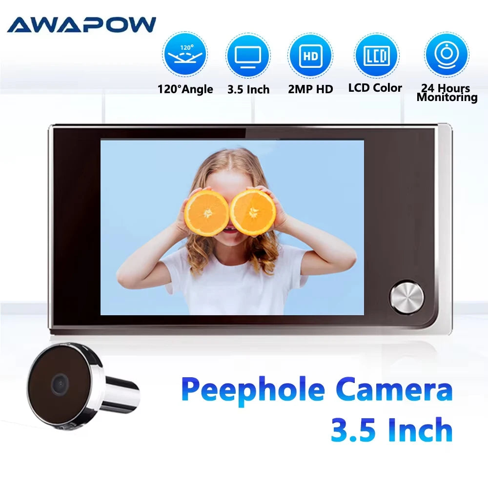 3.5-Inch Digital Door Peephole Camera with HD LCD Screen