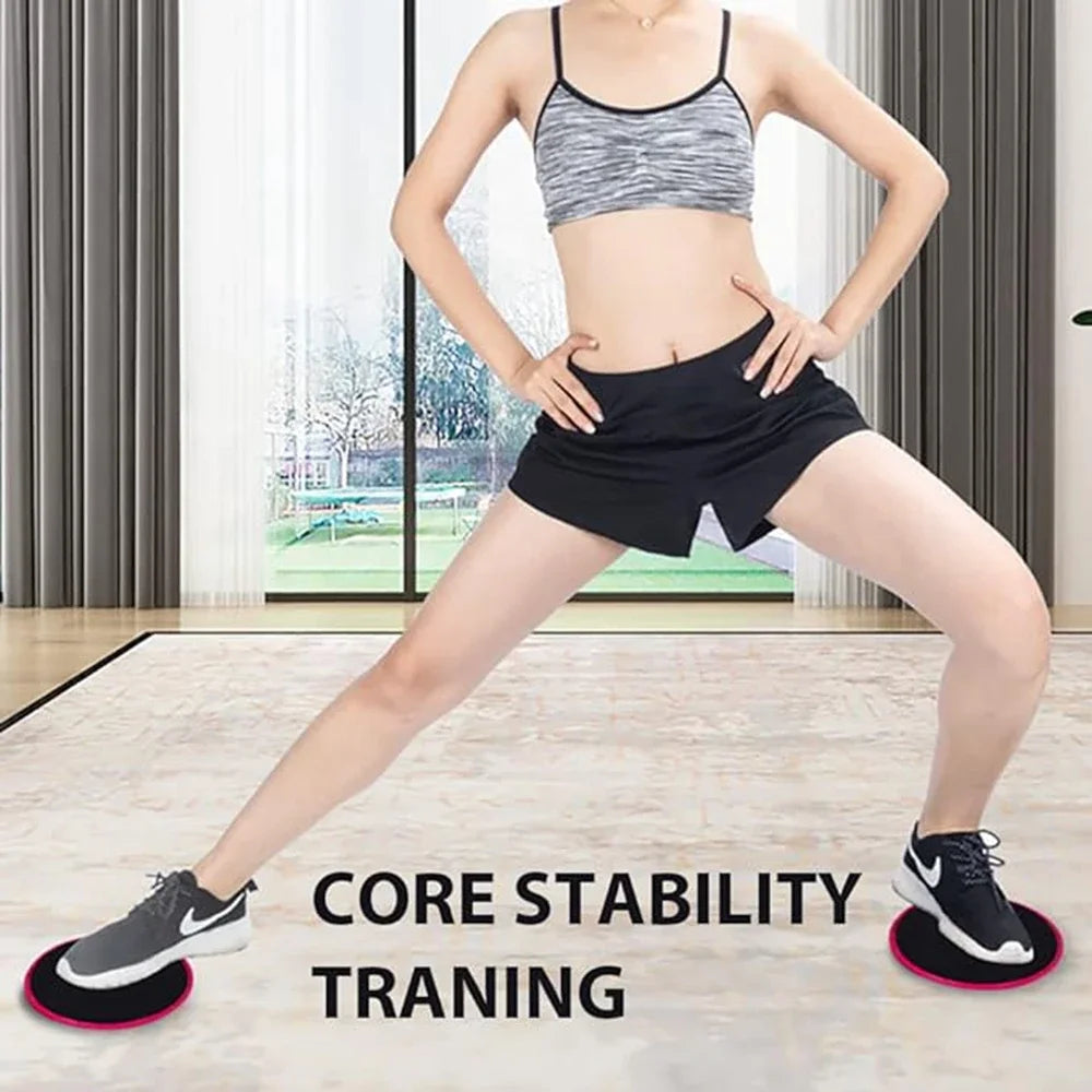 Pair of Core Sliders Fitness Gliding Discs Abdominal Exercise Tool for Yoga Pilates Gym