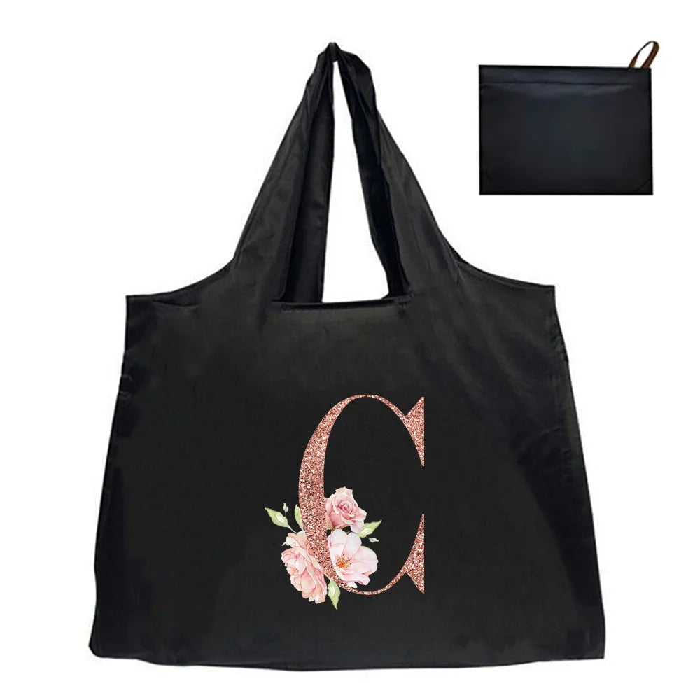 Shopping Bag Tote Bag Foldle Grocery Organizer Reusable Handbags Shoulder Bags Convenient Large-Capacity Large Tote For Fashion