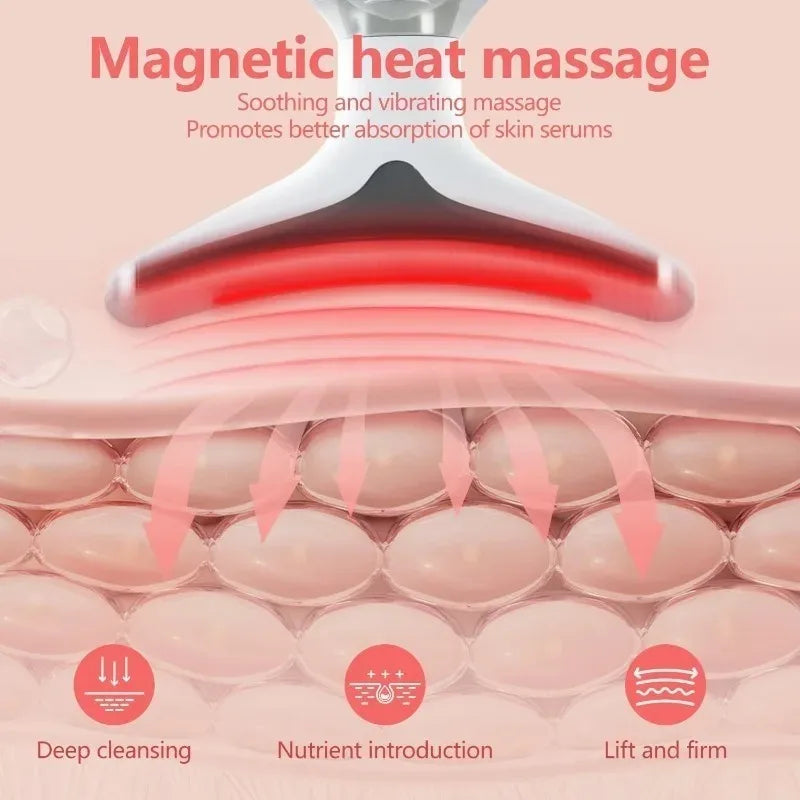3 Beauty Modes USB Rechargeable Facial Wrinkle and Anti-aging Skin Care Tool Handheld 7-color Facial Therapy Beauty Device With