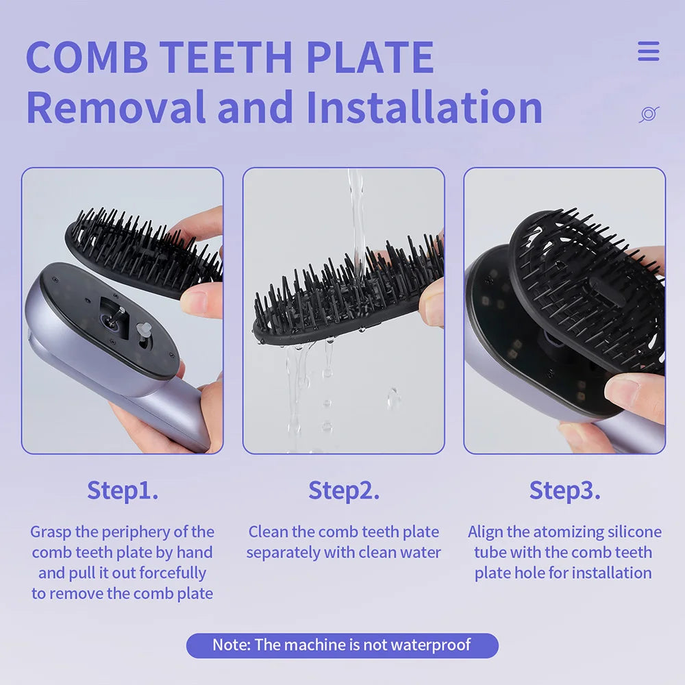 Hair Care Spray Massage Comb Vibration Scalp Massage Hairbrush Head Massager Hair Sprayer Atomizing Brush Hair Oil Applicator