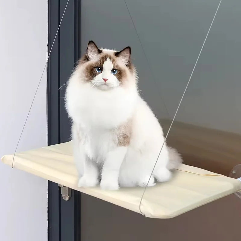 Ultra Soft Cat Window Hammock Bed Securely Mounted Space Saving Cat Perch Ideal for Feline Naptime Top Pet Accessories for Cats
