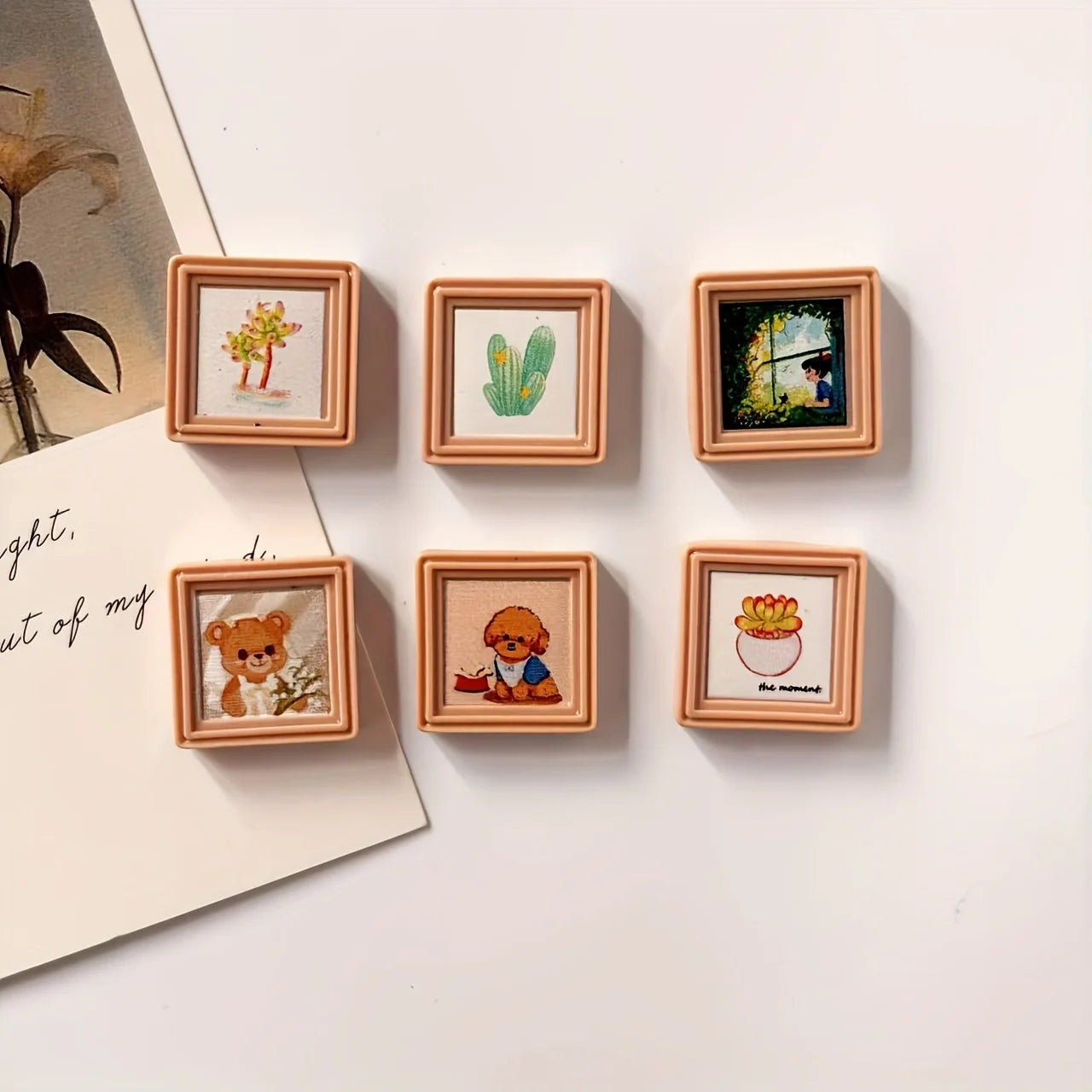 6Pcs Mini Photo Frames, Fridge Magnets for Home Decoration, Magnet Gifts