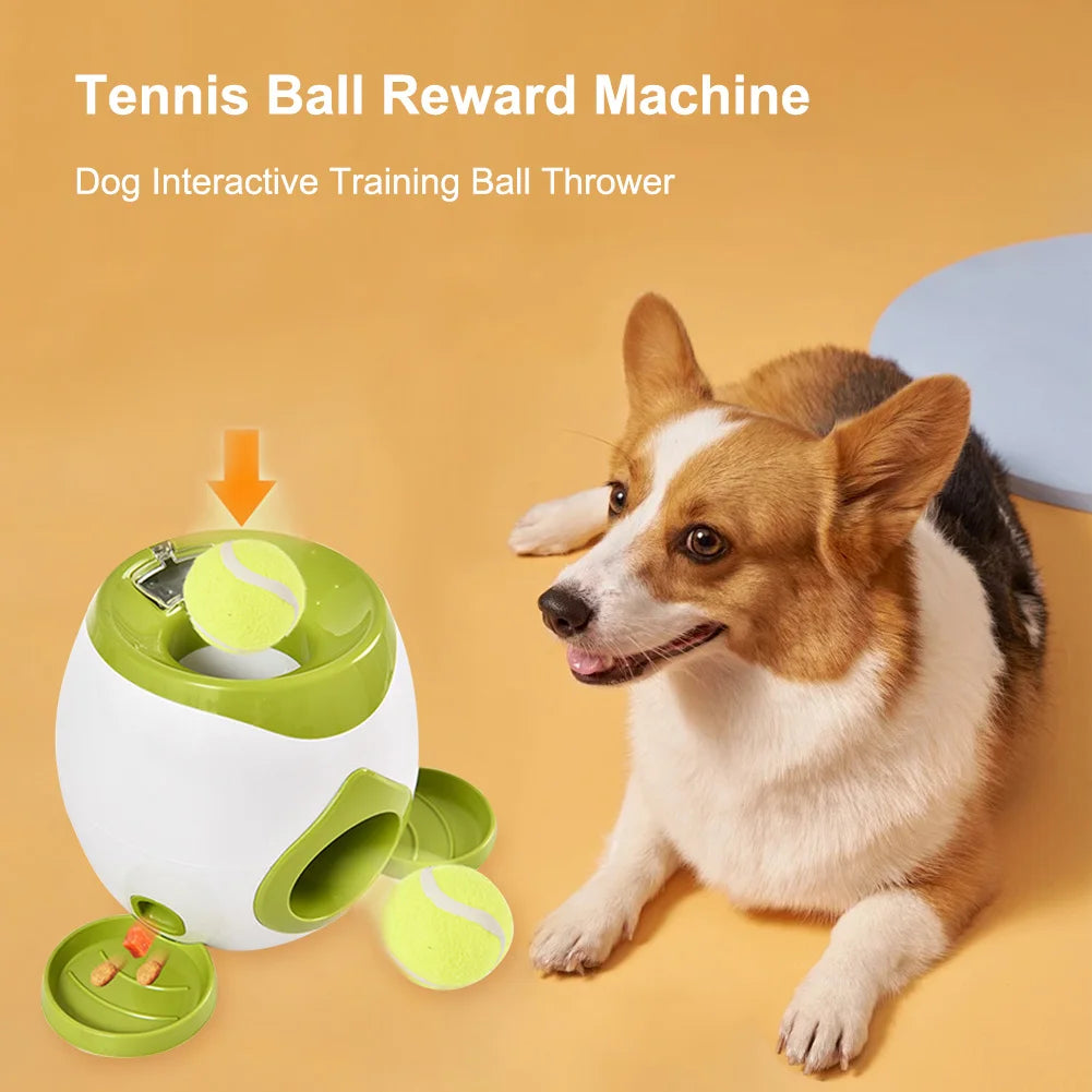 Automatic Dog Ball Launcher Dogs Tennis Food Reward Machine Interactive Dog Balls Thrower Slow Feeder for Small and Medium Dogs